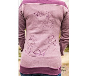 Stickserie - Flower Swirls Line Art